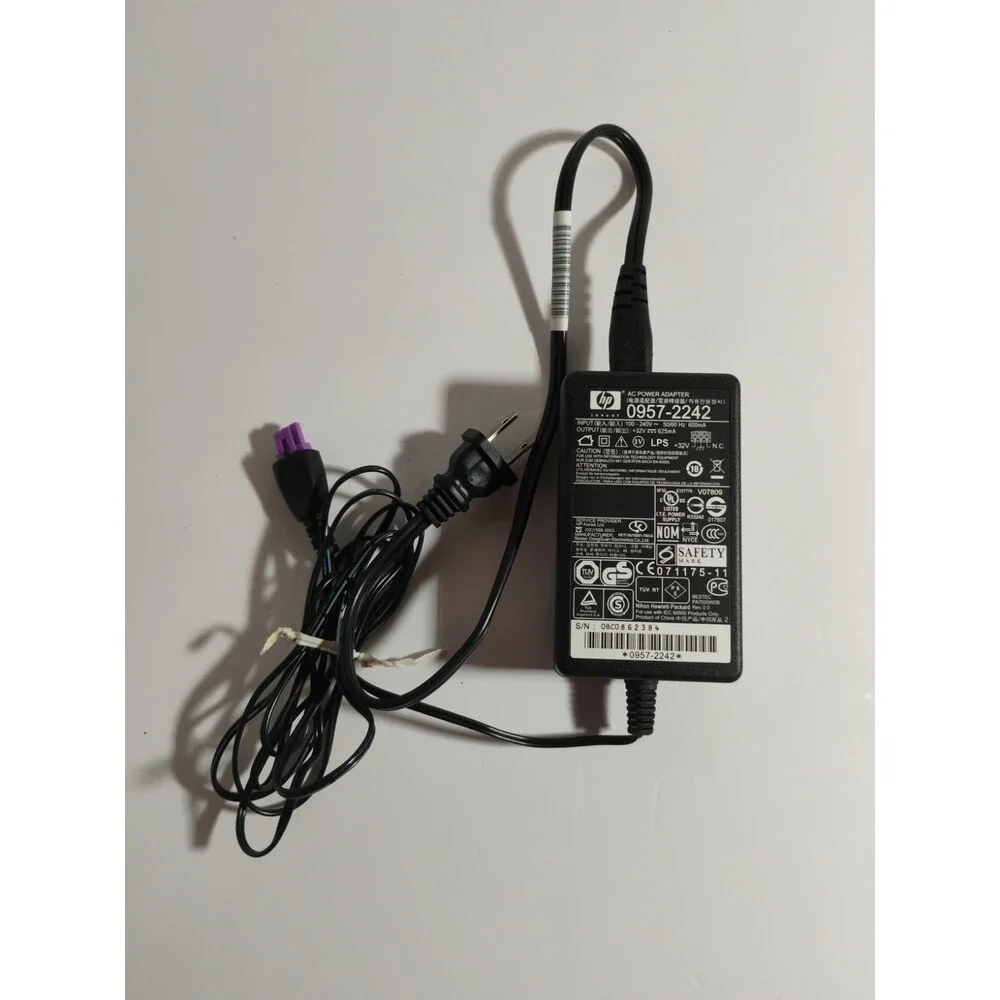 HP 0957-2242 AC Power Adapter for Printer Used Tested Works 32 volt 625 mA